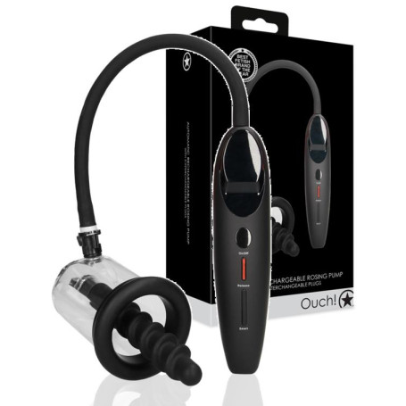 Pompa anale ricaricabile con plug stimolatore anale in silicone con aspirazione