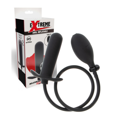 Plug anale gonfiabile in silicone nero dildo dilatatore anal butt