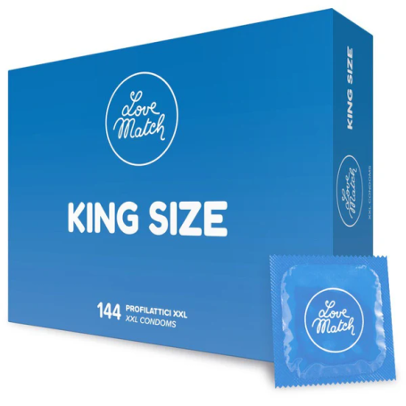 Preservativi King Size Profilattici love match 144 pezzi xxl condoms