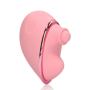 Vibratore a forma di cuore stimolatore clitoride vaginale portatile ricaricabile in silicone