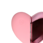 Vibratore a forma di cuore stimolatore clitoride vaginale portatile ricaricabile in silicone