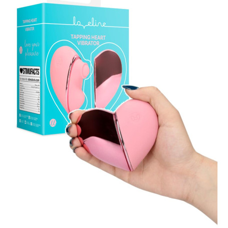 Vibratore a forma di cuore stimolatore clitoride vaginale portatile ricaricabile in silicone