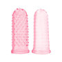 Stimolatore vaginale indossabile per dita morbido con texture pink