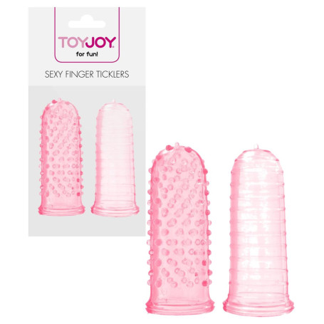 Stimolatore vaginale indossabile per dita morbido con texture pink