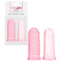 Stimolatore vaginale indossabile per dita morbido con texture pink
