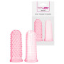 Stimolatore vaginale indossabile per dita morbido con texture pink