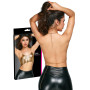Completo intimo crop top metal gold abbigliamento sexy donna