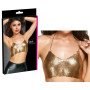 Completo intimo crop top metal gold abbigliamento sexy donna