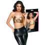 Completo intimo crop top metal gold abbigliamento sexy donna