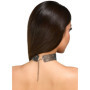 Collana choker con strass accessorio erotico collarino per donna sensuale