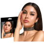 Collana choker con strass accessorio erotico collarino per donna sensuale