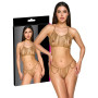 Completo intimo donna 2 pz lingerie erotica in metallo con strass gold regolabile