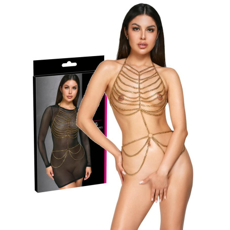 Catena in metallo regolabile body abbigliamento erotico per donna