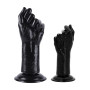 Mano pugno realistico XL stimolatore anale vaginale fallo per fisting con ventosa black