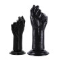 Mano pugno realistico XL stimolatore anale vaginale fallo per fisting con ventosa black
