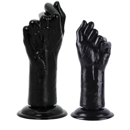 Mano pugno realistico XL stimolatore anale vaginale fallo per fisting con ventosa black