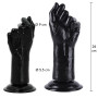 Mano pugno realistico XL stimolatore anale vaginale fallo per fisting con ventosa black