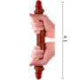 Dildo doppio realistico in silicone morbido foreskin stimolatore anale vaginale 35 cm