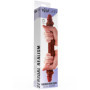 Dildo doppio realistico in silicone morbido foreskin stimolatore anale vaginale 35 cm