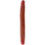 Dildo doppio realistico in silicone morbido foreskin stimolatore anale vaginale 35 cm