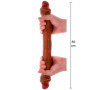 Fallo realistico doppio real skin in silicone morbido 46 cm stimolatore anale vaginale double dong