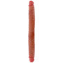 Fallo realistico doppio real skin in silicone morbido 46 cm stimolatore anale vaginale double dong
