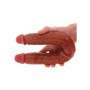 Fallo realistico doppio real skin in silicone morbido 46 cm stimolatore anale vaginale double dong