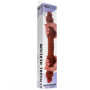 Fallo realistico doppio real skin in silicone morbido 46 cm stimolatore anale vaginale double dong