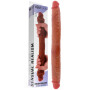 Fallo realistico doppio real skin in silicone morbido 46 cm stimolatore anale vaginale double dong