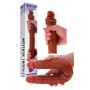 Fallo realistico doppio real skin in silicone morbido 46 cm stimolatore anale vaginale double dong