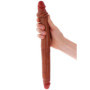 Fallo realistico doppio in silicone morbido real skin per coppie stimolatore vaginale anale 40 cm