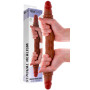 Fallo realistico doppio in silicone morbido real skin per coppie stimolatore vaginale anale 40 cm