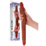 Fallo realistico doppio in silicone morbido real skin per coppie stimolatore vaginale anale 40 cm