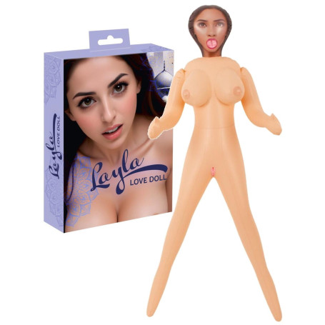 Bambola gonfiabile Layla realistica ano vagina bocca finta masturbatore pene