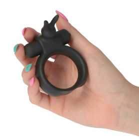 cockring nero in silicone anello fallico vibrante sex toys stimolante per il pene