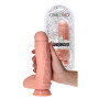 Fallo realistico XXL pene morbido big con testicoli e ventosa 22,5 cm