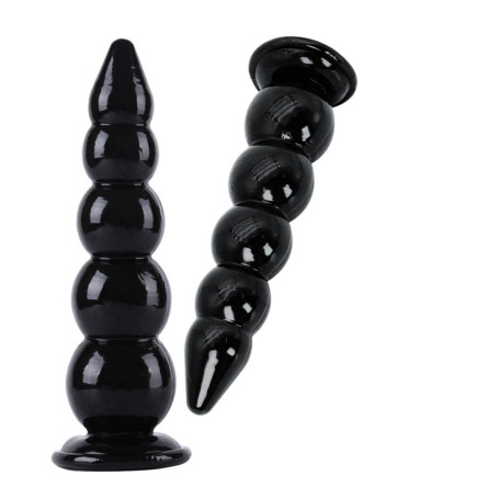 Buttplug Balls XXXL fallo gigante liscio dilatatore anale 40 cm black