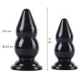 Buttplug Balls dilatatore anale dildo liscio nero Extreme large