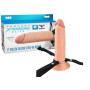 Fallo realistico cavo indossabile in silicone flessibile strap-on dildo vaginale anale 8"