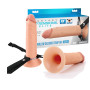 Fallo realistico cavo indossabile in silicone flessibile strap-on dildo vaginale anale 8"