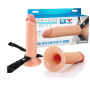 Fallo realistico cavo indossabile in silicone flessibile strap-on dildo vaginale anale 8"