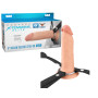 Fallo realistico indossabile pene strap-on 6" stimolatore vaginale anale in silicone