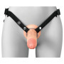 Fallo realistico pene indossabile strap-on 7" stimolatore vaginale anale in silicone morbido