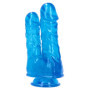 Fallo realistico jelly doppio con ventosa stimolatore anale vaginale morbido