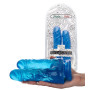 Fallo realistico jelly doppio con ventosa stimolatore anale vaginale morbido