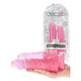 Dildo doppio realistico jelly con ventosa fallo morbido stimolatore anale vaginale 17,5 cm