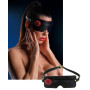 Mascera fetish in pelle regolabile costrittivo bdsm bondage mask