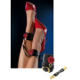 Cavigliere bondage in pelle costrittivo fetish ankle cuffs regolabile