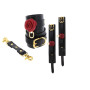 Cavigliere bondage in pelle costrittivo fetish ankle cuffs regolabile