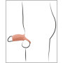 Guaina fallica realistica in silicone morbido vibrante per ingrandimento del pene